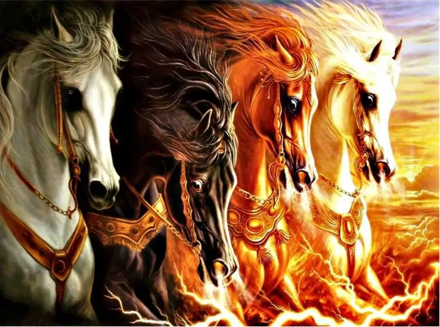 5d алмазная вышивка картина с лошадьми животные мозаика наклейка Настенный декор