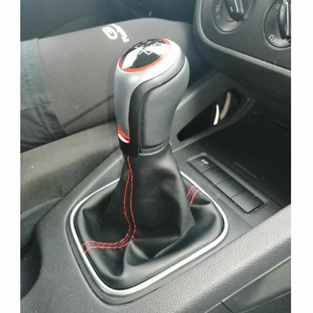 Ручка рычага переключения передач для VW Volkswagen Golf 4 Mk4 5 / 6 Mk5/6 красная резьба