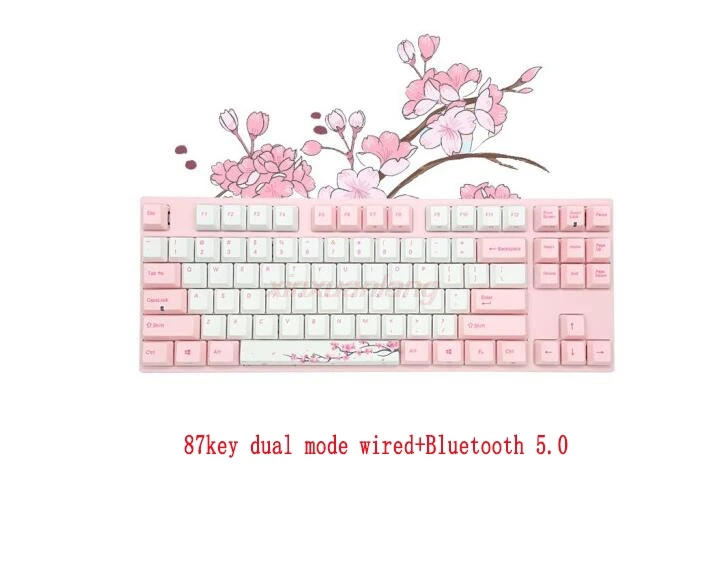 

Varmilo VD87 Sakura Cherry Blossom Mechanical Keyboard Pink Cherry MX Switch Game Office Bluetooth Wireless Keyboard