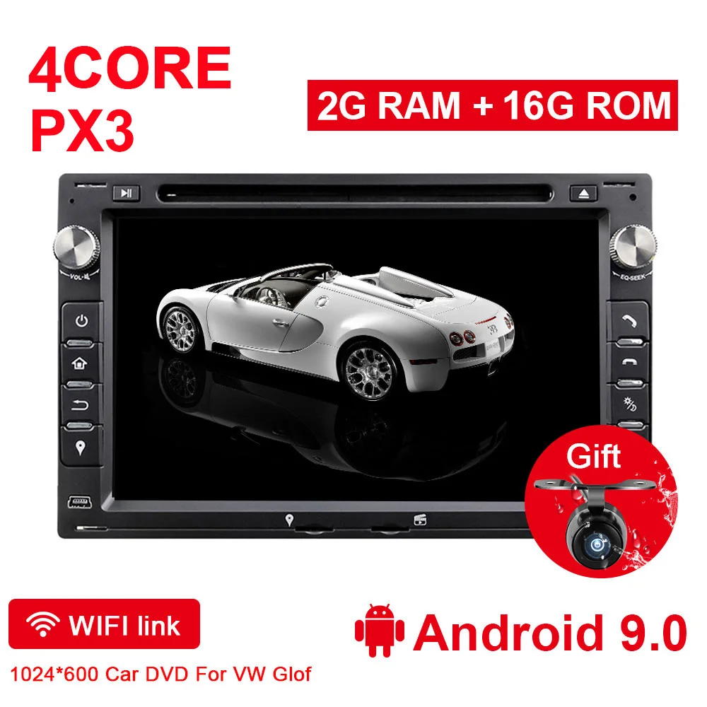 Eunavi TDA7851 2 Din Android 9,0 автомобильный DVD радио плеер gps для VW Volkswagen PASSAT B5 MK4 MK5 JETTA BORA POLO транспорт T5 - Цвет: 2G 16G Android 9.0
