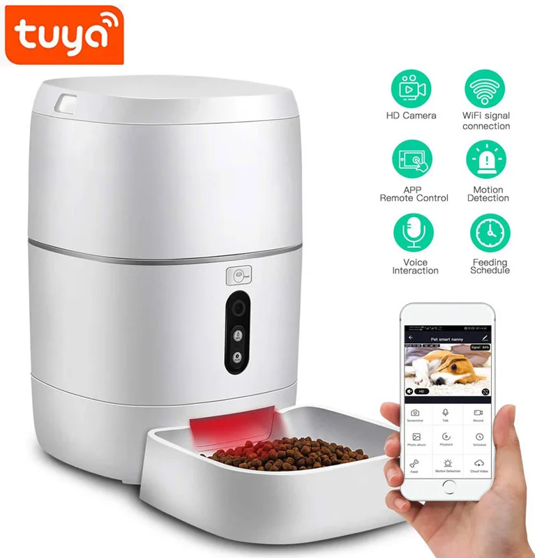 Умный дом Tuya 6L автоматическая беспроводная Wi Fi кормушка для домашних животных с