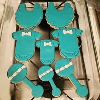 tuxedo baby bodysuit onesie boy girl sugar paste fondant cookie cutter and stamp biscuit cupcake top cakepop sugar craft