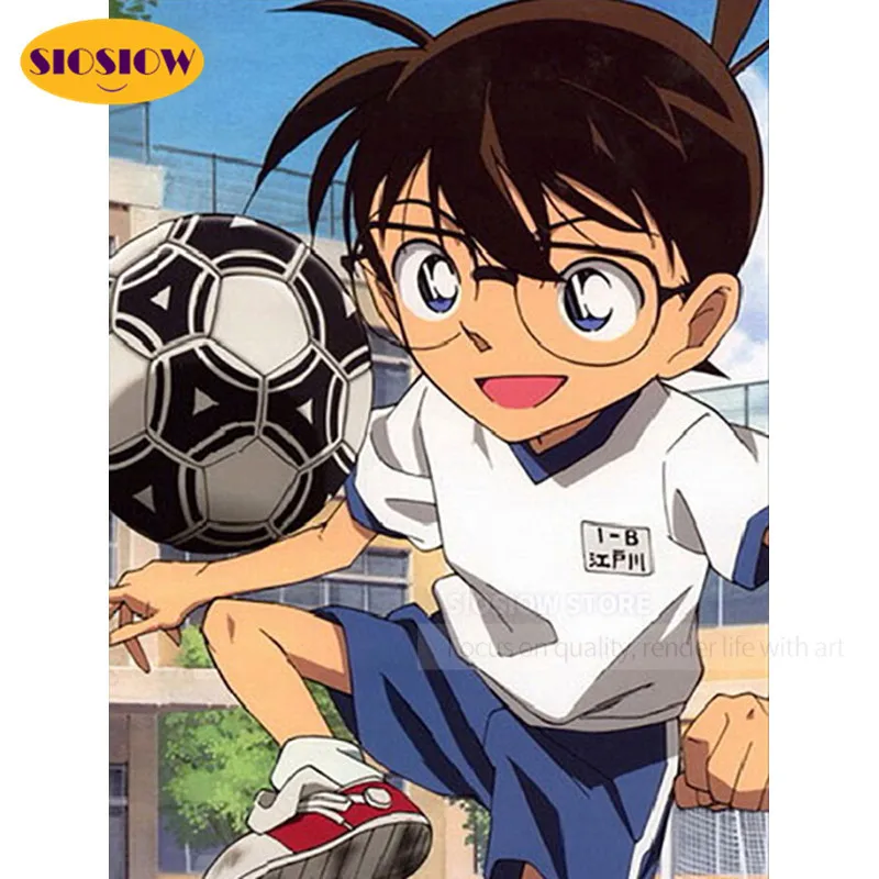 5d Posters Diy Diamond Painting Anime Detective Conan Full Drill 3d Mosaic Embroidery Cross-Stitch Decor Home Room Teen | Дом и сад