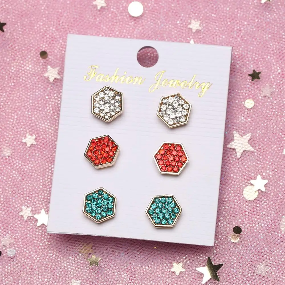 CARTER LISA блестящие многоцветные серьги гвоздики со стразами для женщин и девочек