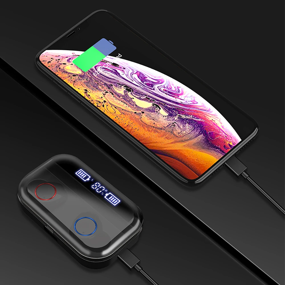 VTIN TWS беспроводной наушники Bluetooth 5,0 наушники с 4000 мАч зарядный чехол IPX7 водонепроницаемые наушники для Xiaomi iOS смартфон