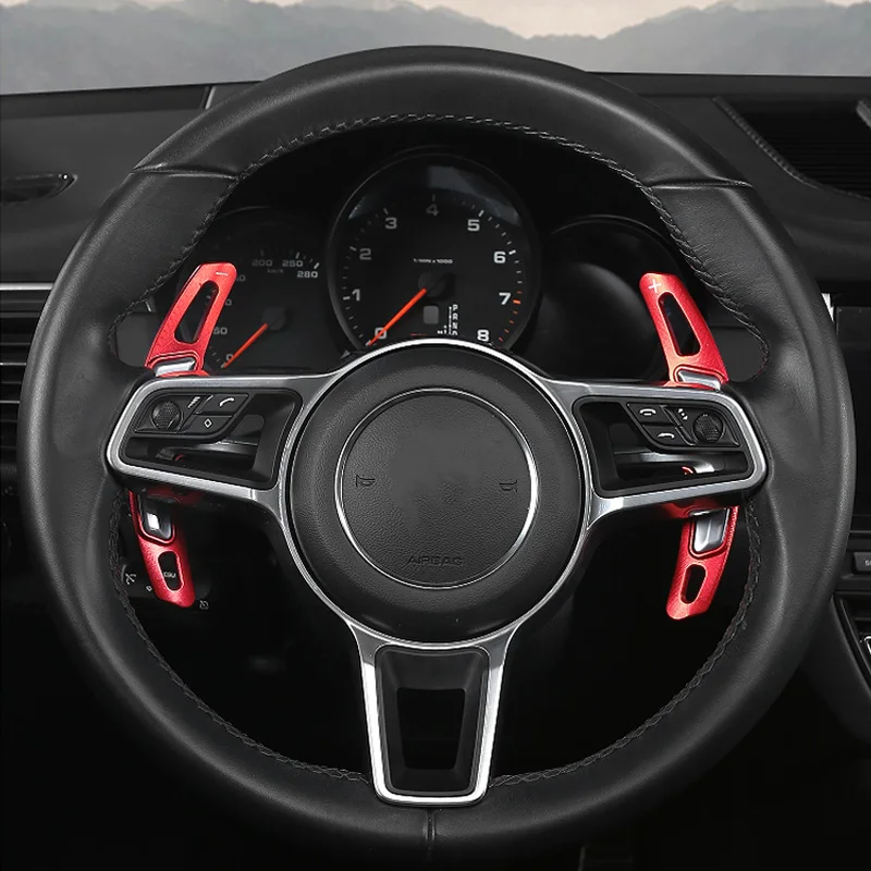 

Steering wheel gear shift puller modification accessories decoration For Porsche Palamela Macan 718 Cayenne 911 car accessories