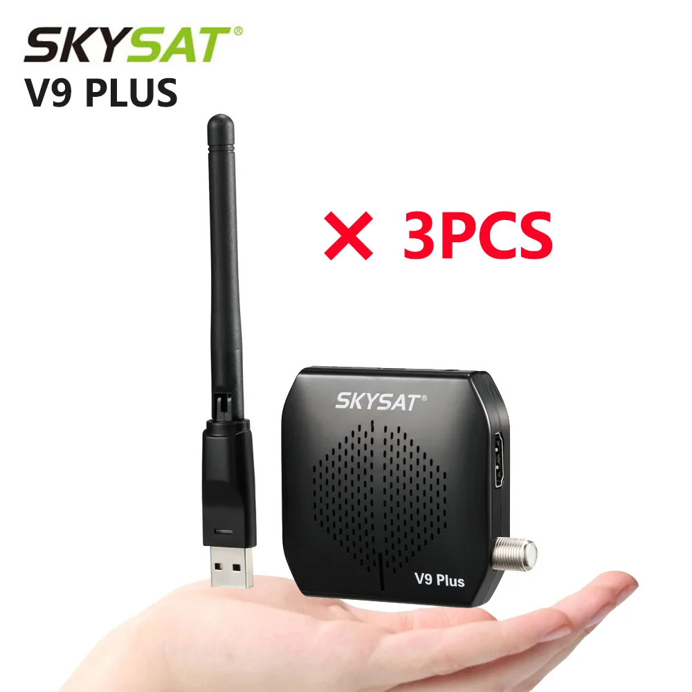 [3 шт.] спутниковый приемник SKYSAT V9 Plus поддержка DVB S2 CS Powervu Biss USB PVR HD|Спутниковое ТВ| |