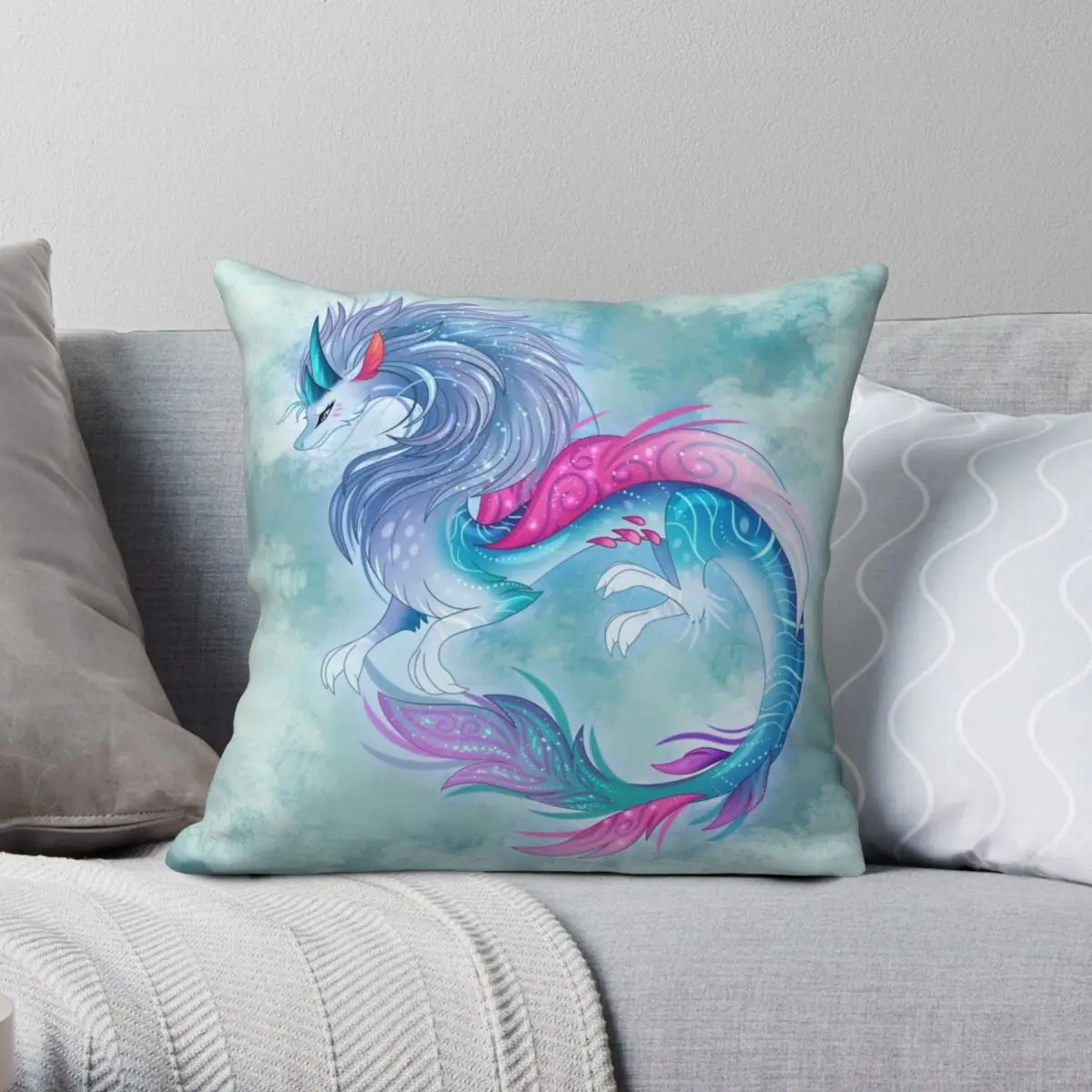 

Квадратный чехол Sisu из полиэстера, льна, бархата, с принтом, на молнии