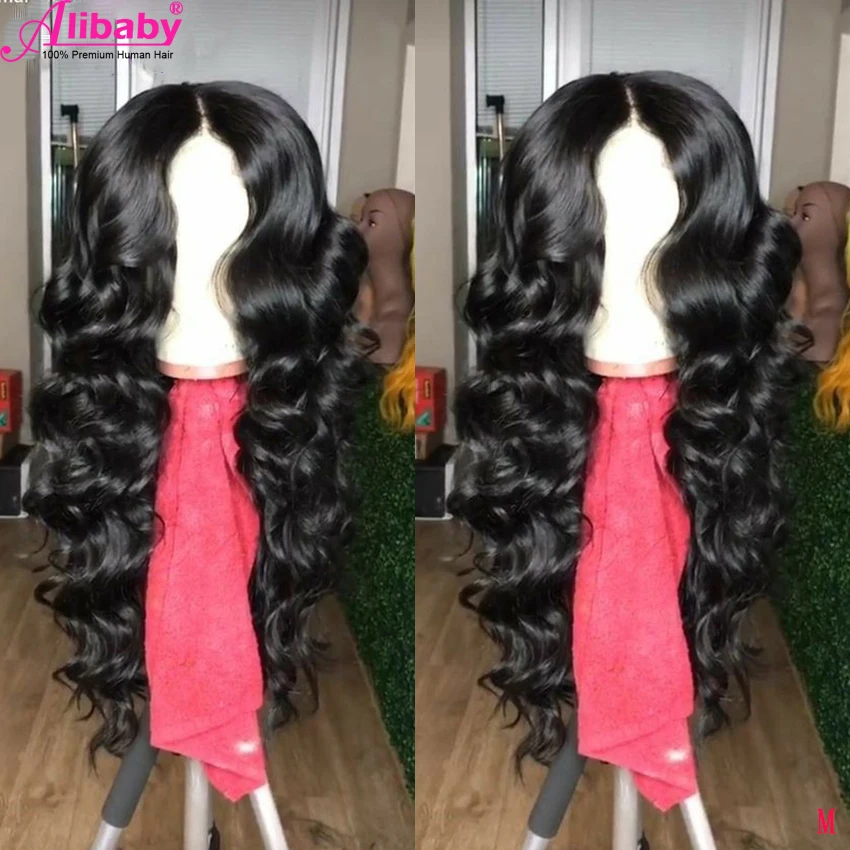 

Парик из натуральных необработанных волнистых волос для чернокожих женщин 13x6 13x4, парик фронта шнурка бразильский парик шнурка Реми Alibaby