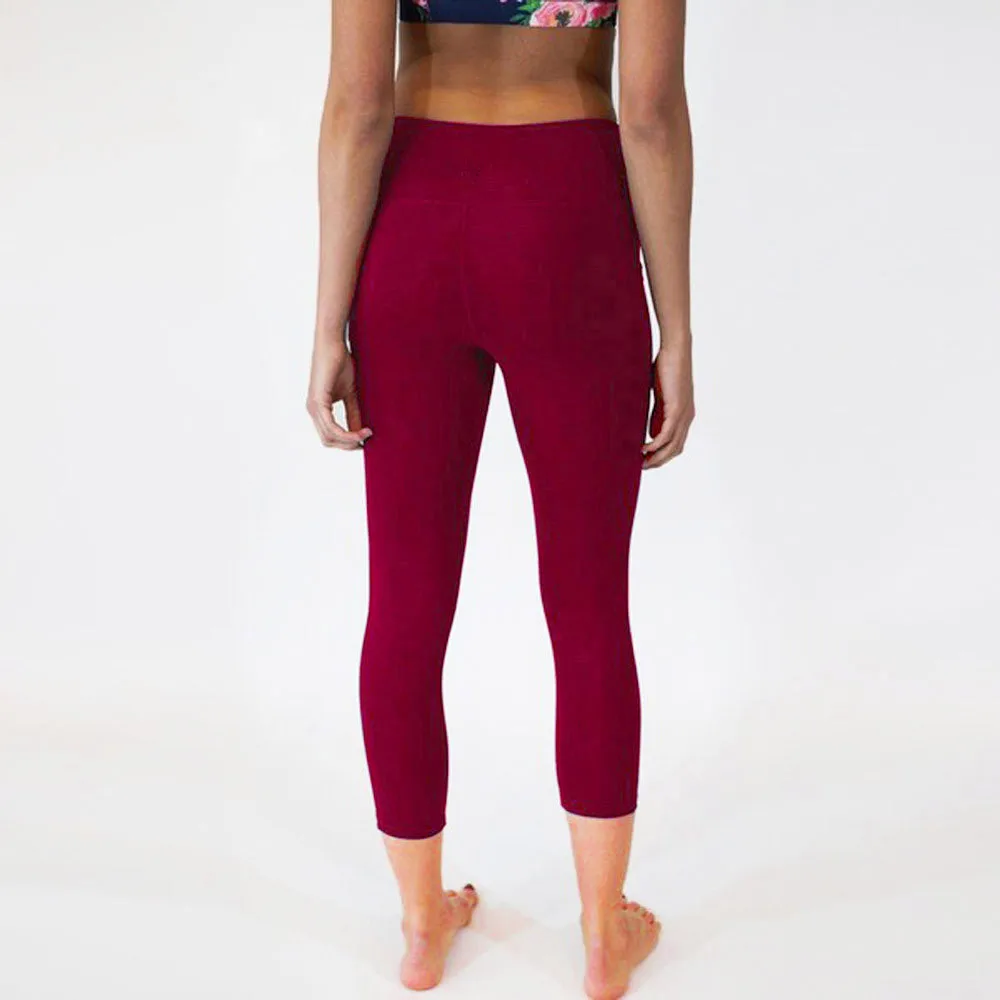 Женские штаны для йоги с высокой талией и карманами живота тренировок бега