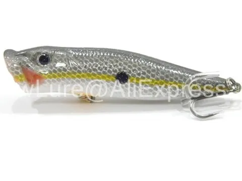 WLure 9 см 12 г красный рот Поппер Topwater жесткий приманка с громкий дребезжащий звук и высокий брызг воды рыболовные приманки T604 - Цвет: T604X1