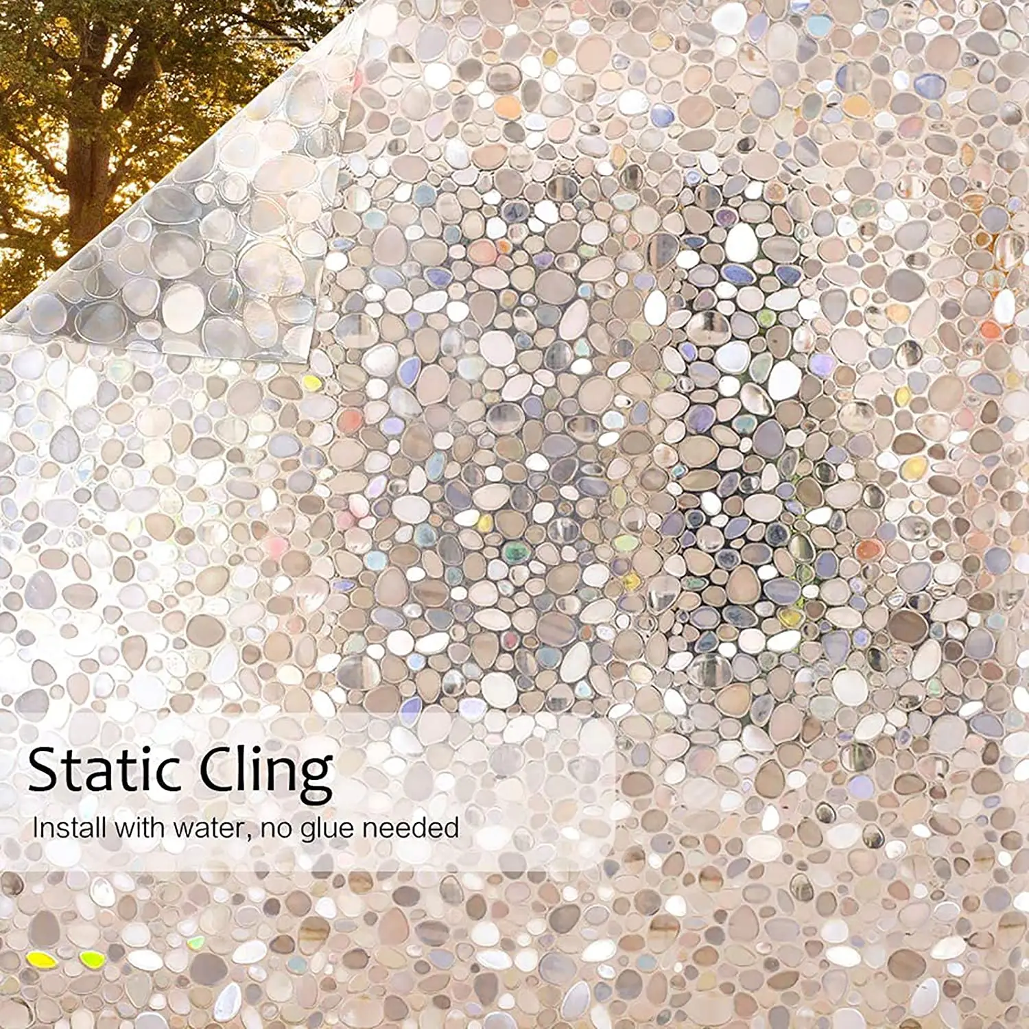 

Vinyl Static Cling Opaque Window Film for Privacy Protection Non Adhesive Anti Uv Heat Insulation Stained Door Window Stickers