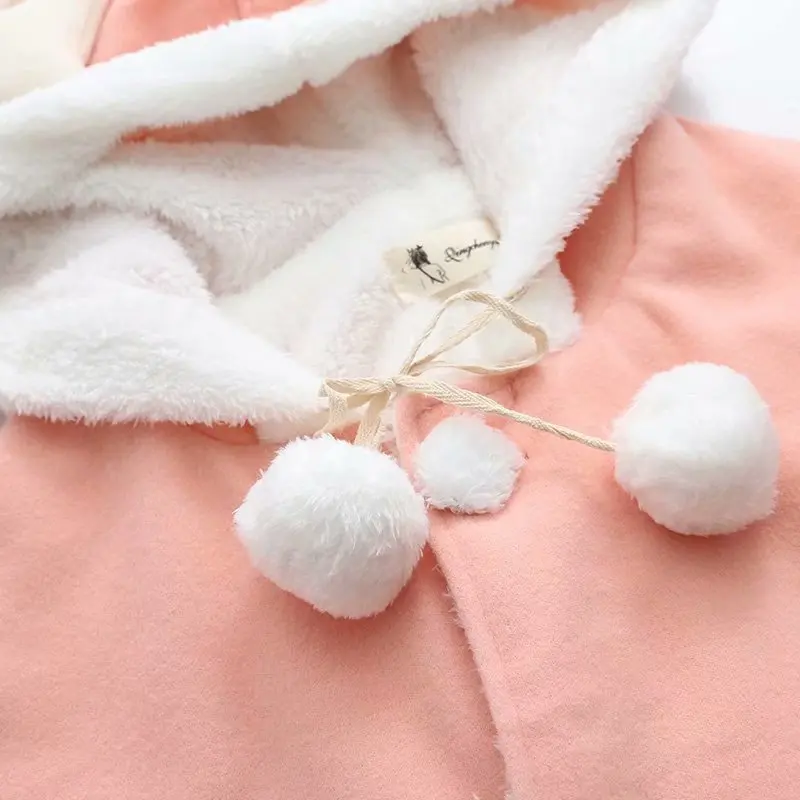 Женская кавайная накидка на Рождество теплое пончо с капюшоном и маленьким