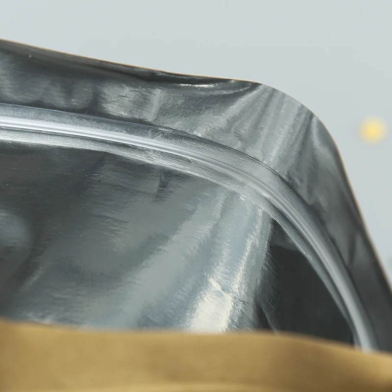 Пакеты из крафт-бумаги с застежкой-молнией пищевые закусочные чайные пакеты