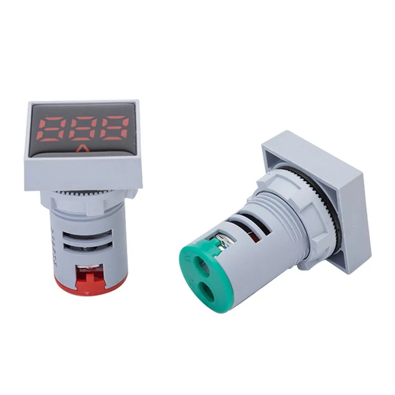 22mm Square AC 12-500V Volt Voltage Tester Meter Monitor Power LED Indicator Lamp Light Display DIY Mini Digital Voltmeter |