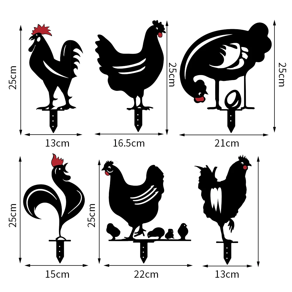 

1PC Hen Yard Decor Easter Decoration Organizador Gardening Ornaments Chicken Yard Art Outdoor Garden Backyard Lawn Stakes Gift