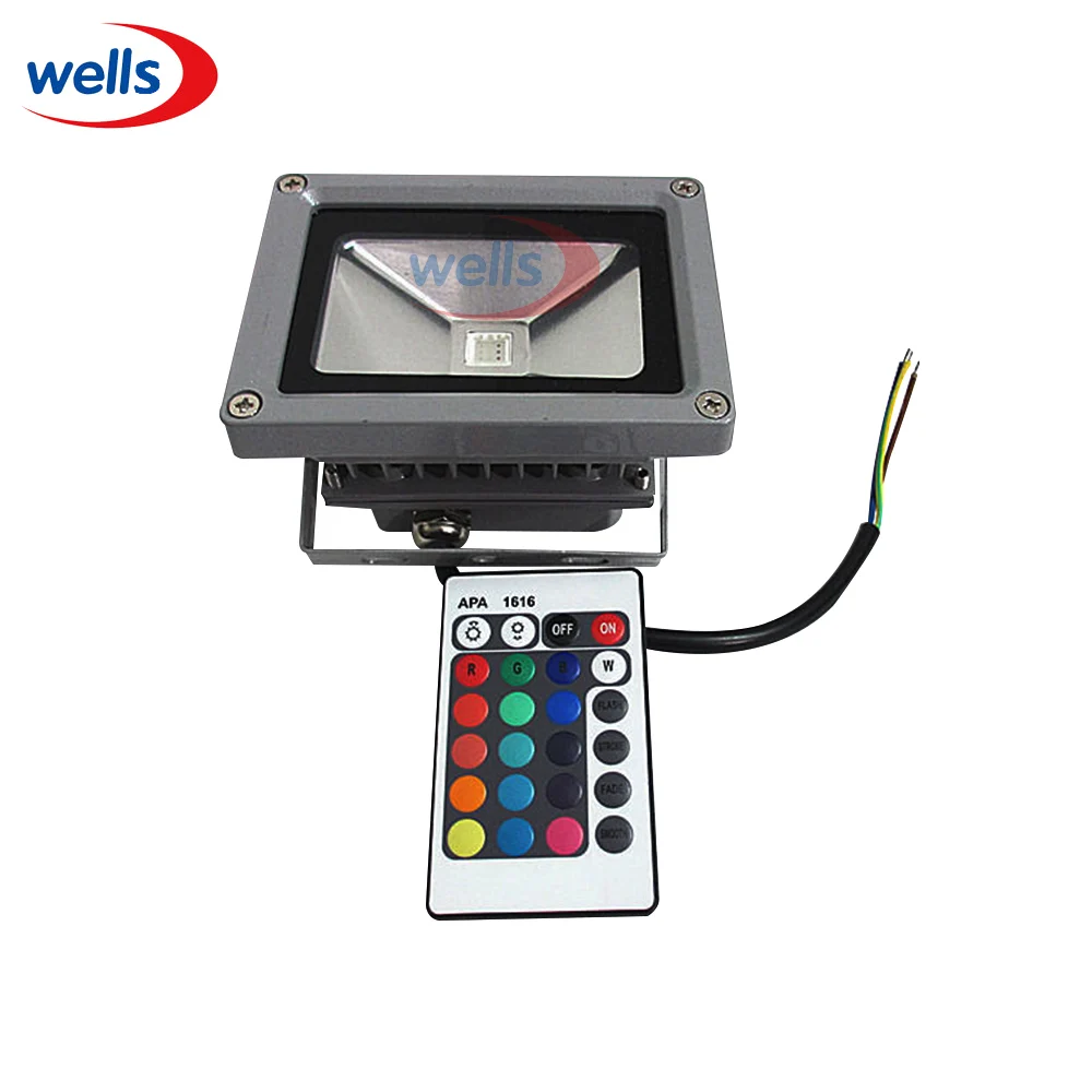 10 Вт RGB Водонепроницаемый светодиодный уличный прожектор разноцветный +