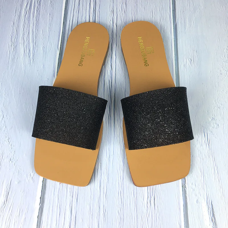 

Summer Women's Slippers Zapatos De Mujer Fashion Crystal Beach Slipper Flat Shoes Women SlidesFlip Flops Open Toe