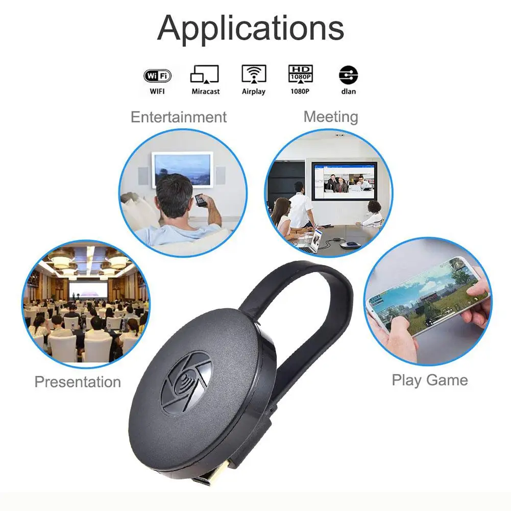 2019 самый новый HDMI беспроводной дисплей Receiver2.4/5G WiFi 4K 1080P Мобильный экран литой