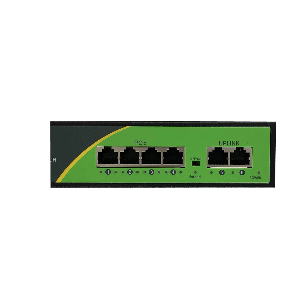 10/100 Mbps 4+2 Ports POE Gigabit Switch Active Fast With Internal Power 52V For IP Cameras Security Monitor | Безопасность и