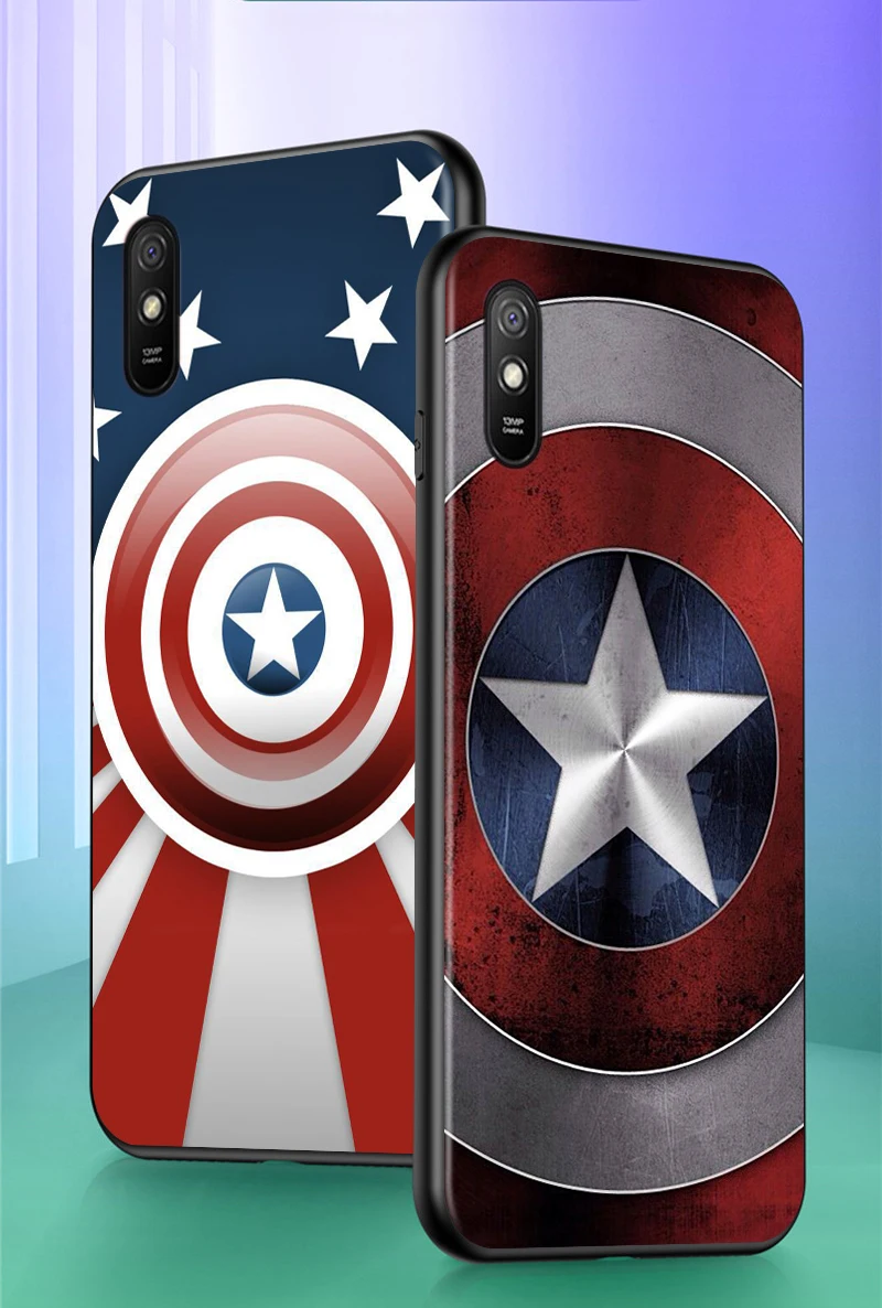 Щит капитана Америки и героев Марвел для Xiaomi Redmi 10X Pro 5G 9A 9I 9T 9 GO K40 K30 K20 ультра