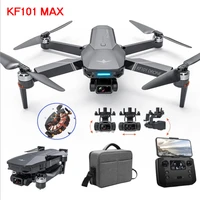 kf101 max 3 axis gimbal 4k professional hd camera eis camera anti shake 5g wifi fpv dron brushless gps rc foldable quadcopter