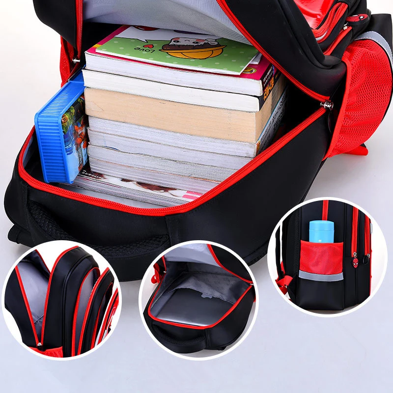 For Cartoon 1-9 Grade 2 Size Student School Bags 3D Boys Waterproof Backpacks book bag Kids Schoolbags Satchel Backpack
