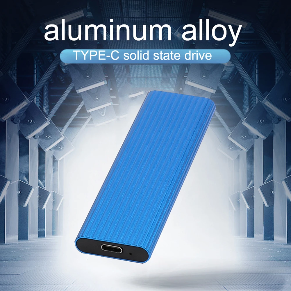 

Синий Мини Портативный жесткий диск устройство хранения Type-C внешний SSD мобильный твердотельный диск для настольного ноутбука компьютера