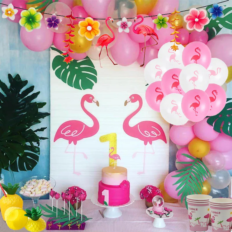 Одноразовая посуда в виде фламинго салфетка тропического для летних праздников |