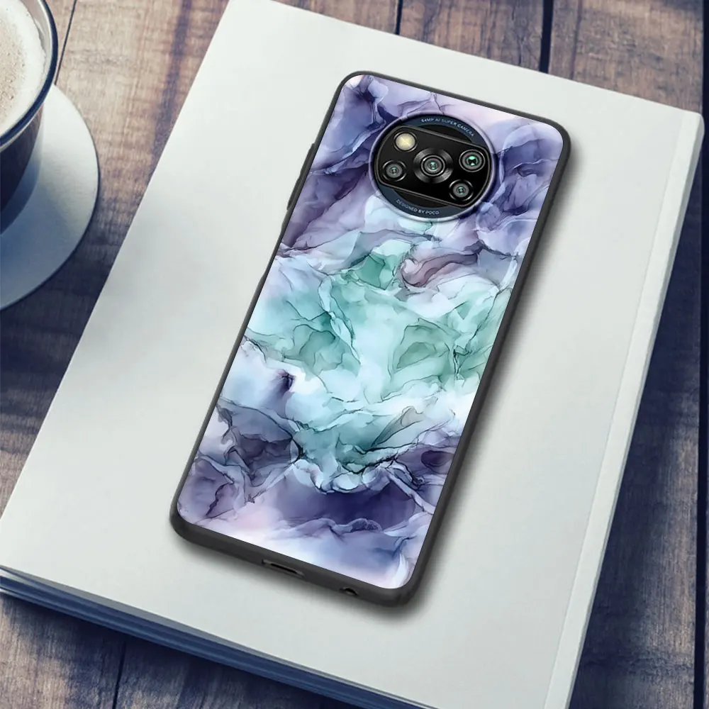 

Phone Case For Xiaomi Redmi Note 9S K40 8 9 8T 9T 7 9C 9A 7A 6A 8A K30 Pro Soft Funda Mobile Cover Marble Art Colorful