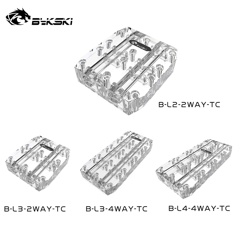 

Bykski Multi Graphics Card Bridge Module Waterway Acrylic Connection For 2/4 GPU Water Block with Active Backplate B-L3-2WAY-TC