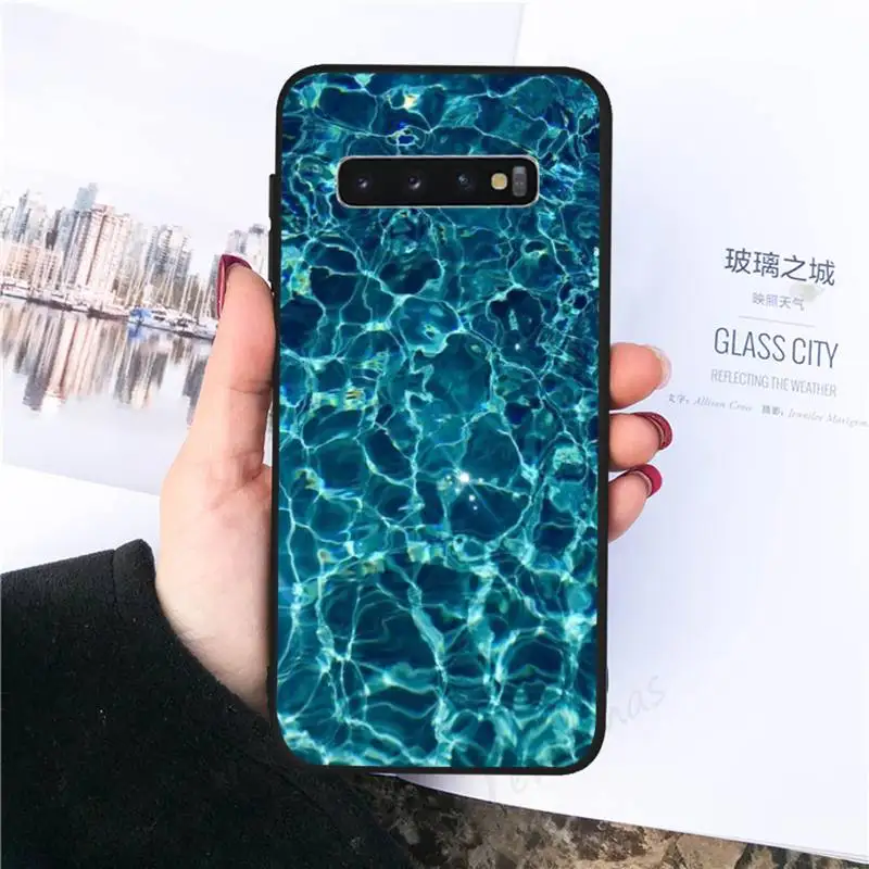 

Blue sea waves beach Phone Case For Samsung galaxy S 8 9 10 20 21 30 A 30 50 51 70 note 10 plus Ultra 5g