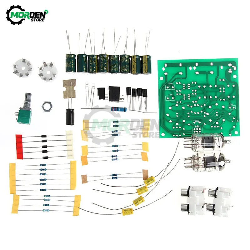 

6J2 Tube Fever Pre Amplifier DIY Kit AC 12V Preamp AMP Pre-Amplifier Board Headphone Buffer Module Stereo Potentiometer Valve