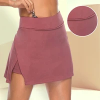 women vintage style split mini high waist bodycon skirts fashion casual simple elastic summer skirts