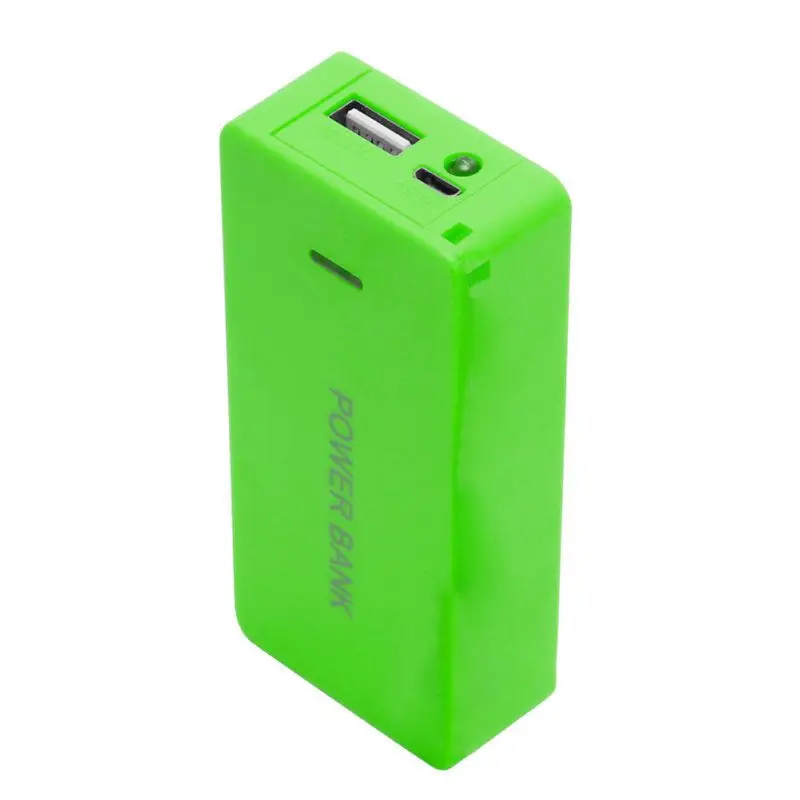 Power Bank Box 5V 1A 2x18650 аккумулятор power Bank чехол Зарядное устройство с светодиодный DIY Box для сотового телефона зеленый