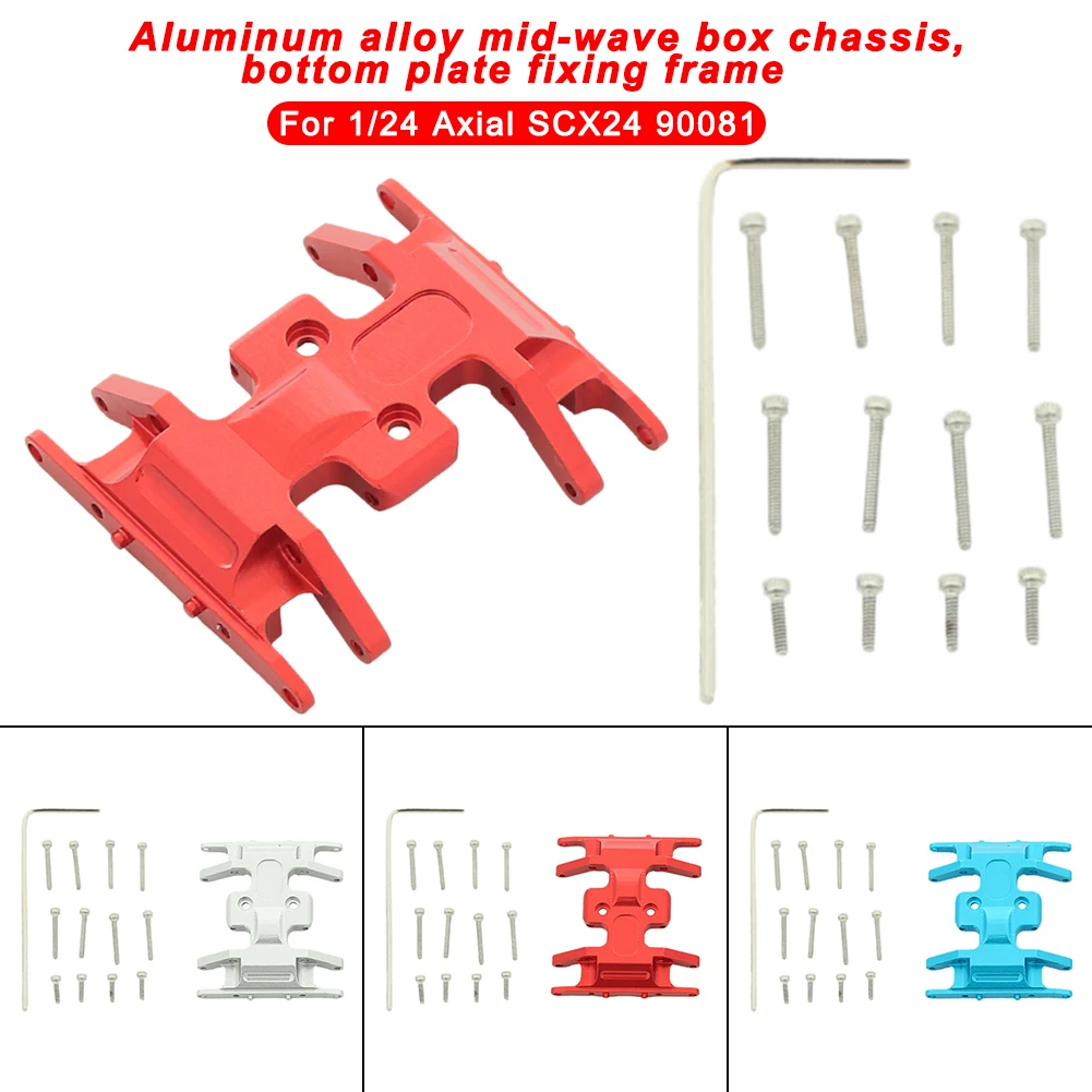 

For Axial SCX24 90081 1/24 RC Car RC Aluminum Alloy Middle Gear Chassis Mount Base Plate Holder Replacement Accessories