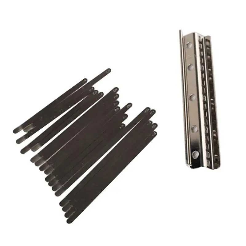 

ew Kalimba DIY 17 Keys Replacement Manganese Steel Thumb Keys Piano Wooden Bridge Metal Musical Accessories