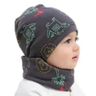 Осенний детский бархатный шейный платок, комплект из двух предметов, зимняя плюшевая теплая шапка, шарф, мультяшный детский хлопковый воротник, шапки, шарфы комплект