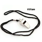 1 шт. арбитр Металлический Свисток из нержавеющей стали со шнурком Спортивная команда регби футбол баскетбол Болельщицы тренировочные поставки Прямая поставка