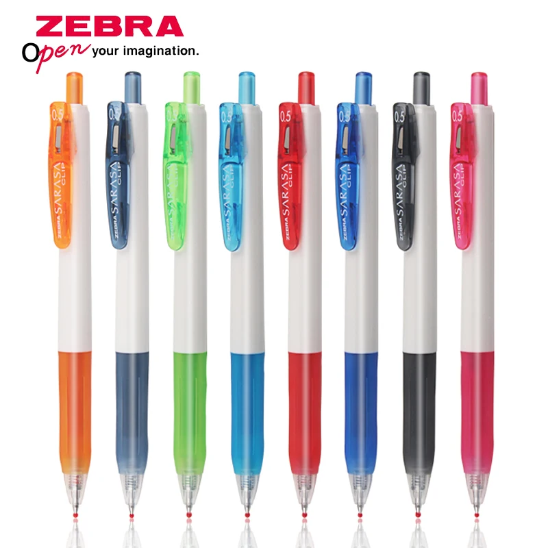 ZEBRA JJZ15W перьевая нейтральная ручка SARASA 0 38/0 5 мм белый стержень ярких цветов для
