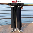 Брюки LAPPSTER мужские в стиле Харадзюку, однотонные винтажные спортивные штаны, уличная одежда с широкими штанинами, джоггеры-багги в стиле K-POP, прямые повседневные брюки, 2022