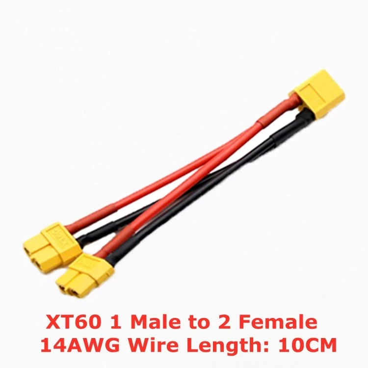 Вилка XT60/T Параллельный разъем для аккумулятора штекер/гнездо двойной удлинитель