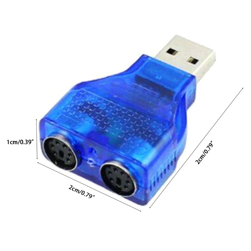 

Slim USB 2.0 To PS 2 Adapter Dongle To Use Your PS/2 Keyboard/ Mouse On A Usb Port Computer Accessories