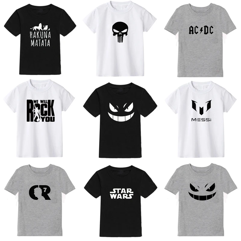 

Summer 2021 New Kids T-Shirt for Boy Fashion Short Sleeve Fashion Boys t Shirts for Girls Tops Children's T-Shirt 2-12 Year