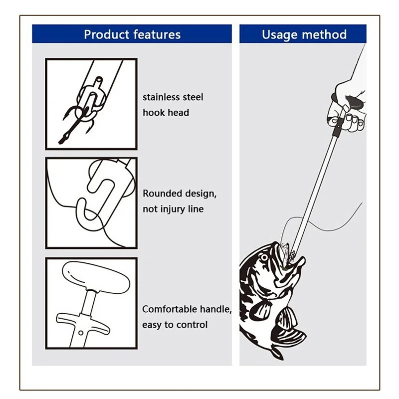 

Aluminum Tube Hook Detacher Fish Hook Out Extractor Fishing Tools Fishing Lure Remover T-type Hook Remover