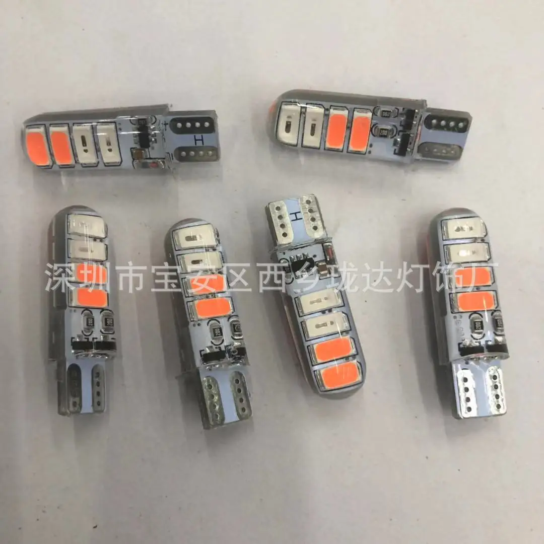 Двухцветная автомобильная светодиодная лампа T10 5630 8smd двухцветная лампа-вспышка