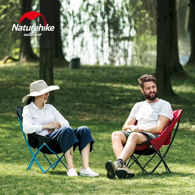 저렴한 NatureHike 휴대용 접이식 의자 캠핑 하이킹 원예 바베큐 등받이 의자 접이식 의자 간단한 Mazar Beach Moon Chair