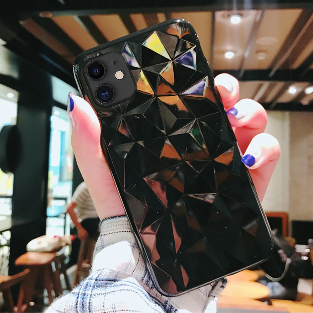 Милые силиконовые чехлы с 3D бриллиантами для iPhone 11 2019 мягкий чехол из ТПУ X XR XS Max 6