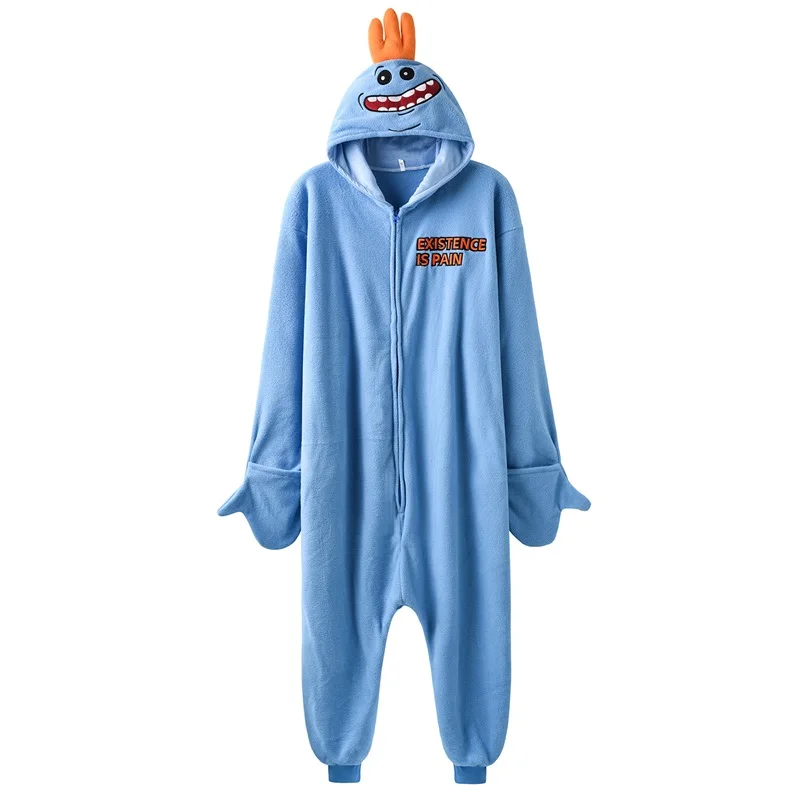 Мистер мисикс Onesie забавный Kigurumis унисекс Мультяшные пижамы флис Meeseeks