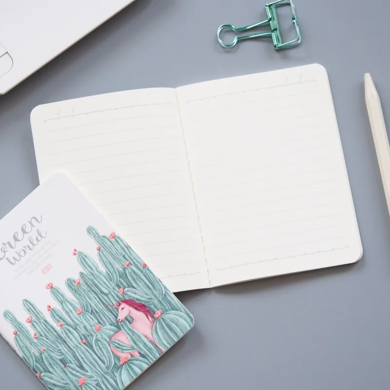 

4pc cute cactus Flamingo 100 Days Schedule Book TODO LIST Weekly Planner Notebook journal School Supplies kawaii